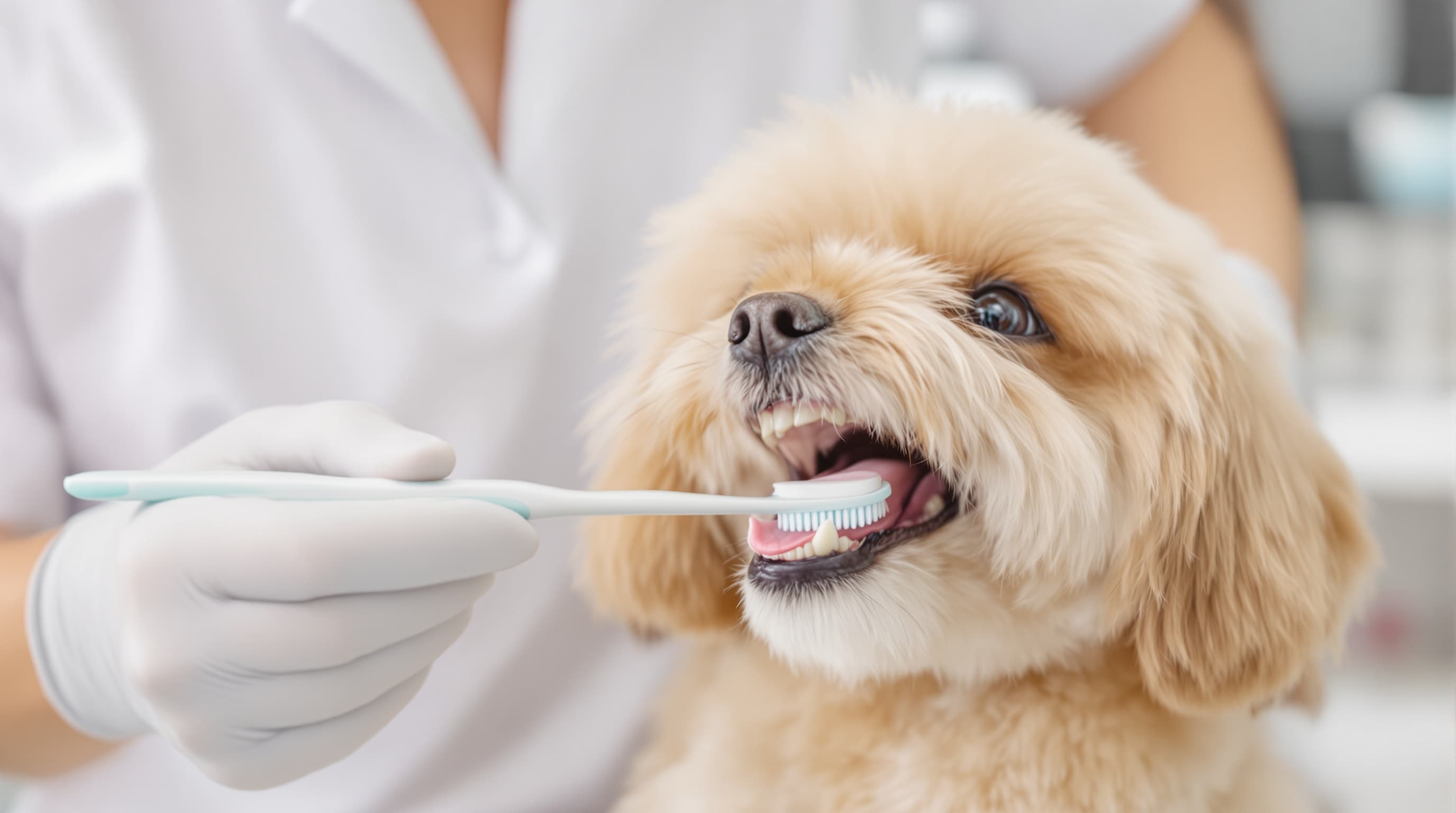 Teeth Brushing mobile dog grooming